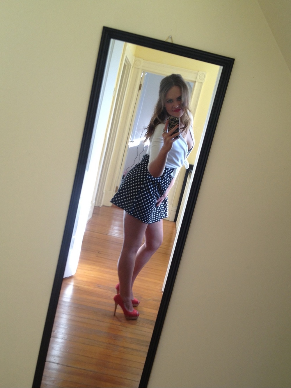 2010 Vintage, “Twee” Polka Dot Strapless Mini Dress Black & White - Picture 5 of 16